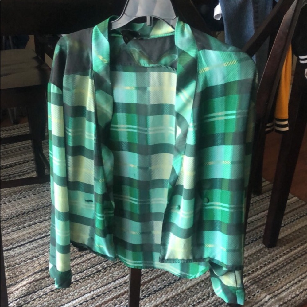 Mossimo Green Flannel Shirt